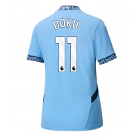 Koszulka piłkarska Manchester City Jeremy Doku #11 Strój Domowy dla kobiety 2024-25 tanio Krótki Rękaw